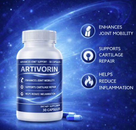Manufacturer promotional image for Artivorin, a 30-capsule daily joint supplement